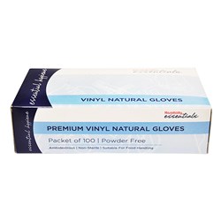 Essentials Collection [Powder Free] Vinyl Gloves Extra Large - Clear